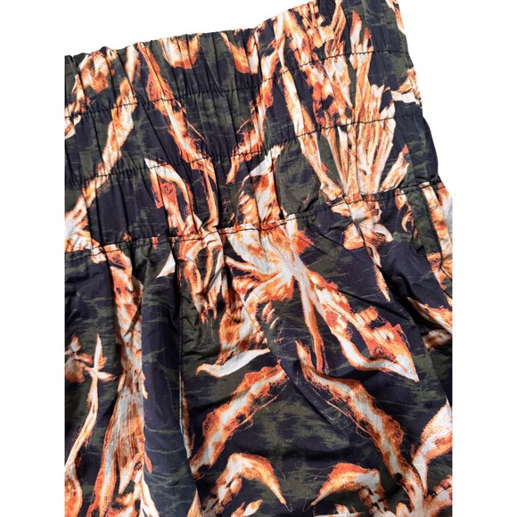 Free People Movement The Way Home Shorts Tropical Floral High Waist Smocked M - Picture 4 of 5